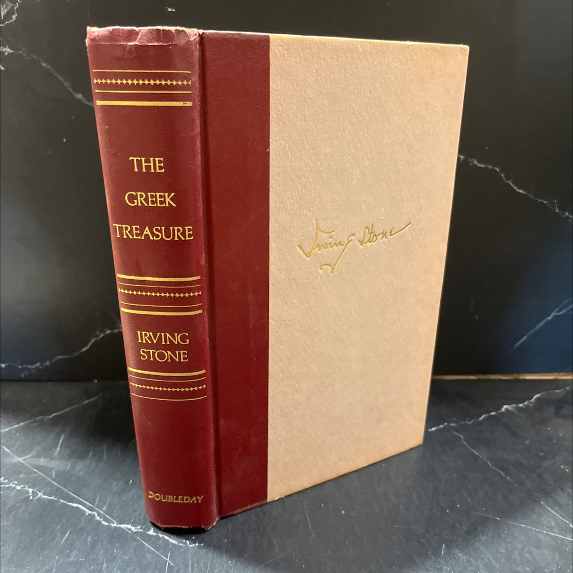 the greek treasure a biographical novel of henry and sophia schliemann book, by irving stone, 1975 Hardcover image 1