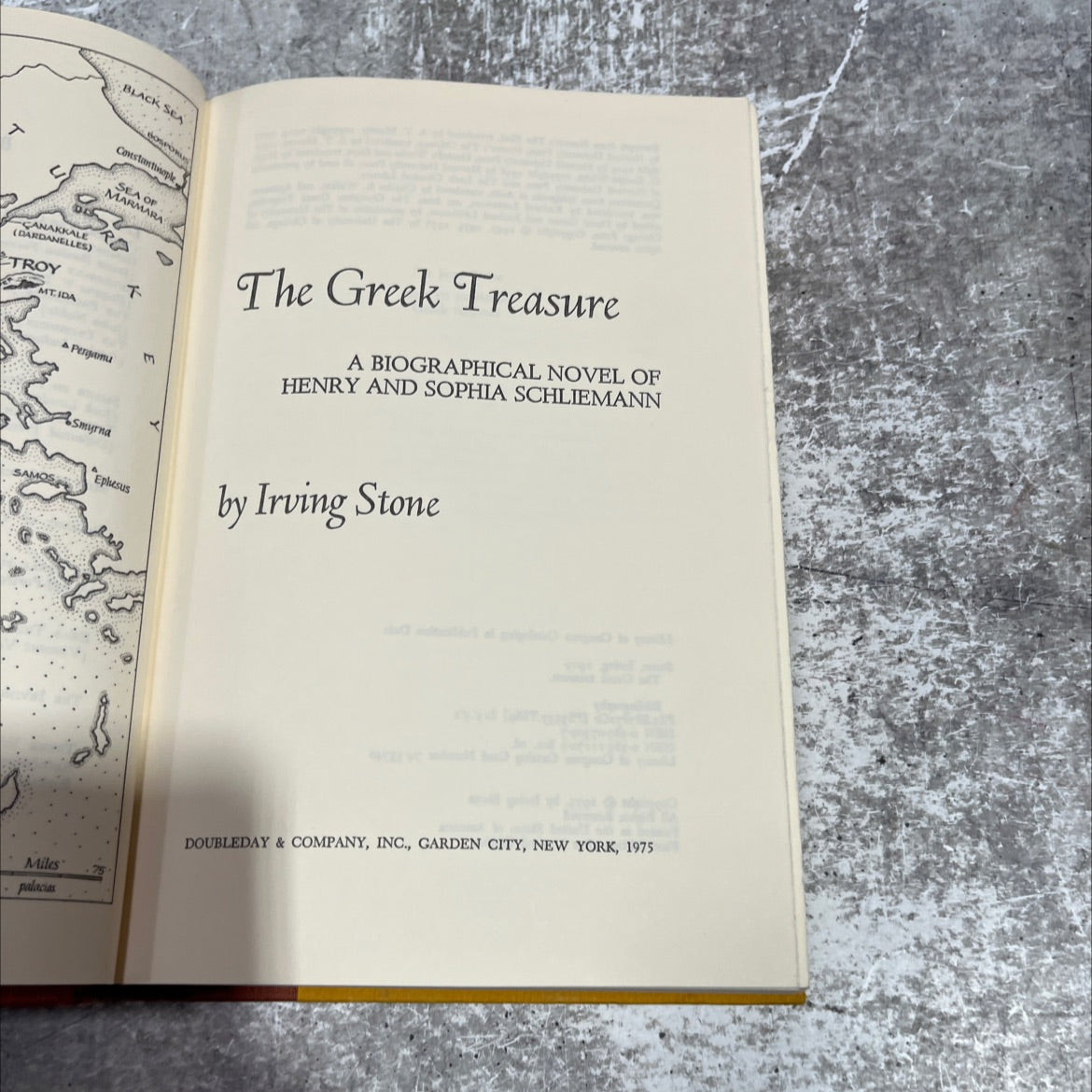 SIGNED the greek treasure book, by irving stone, 1975 Hardcover, Vintage image 2
