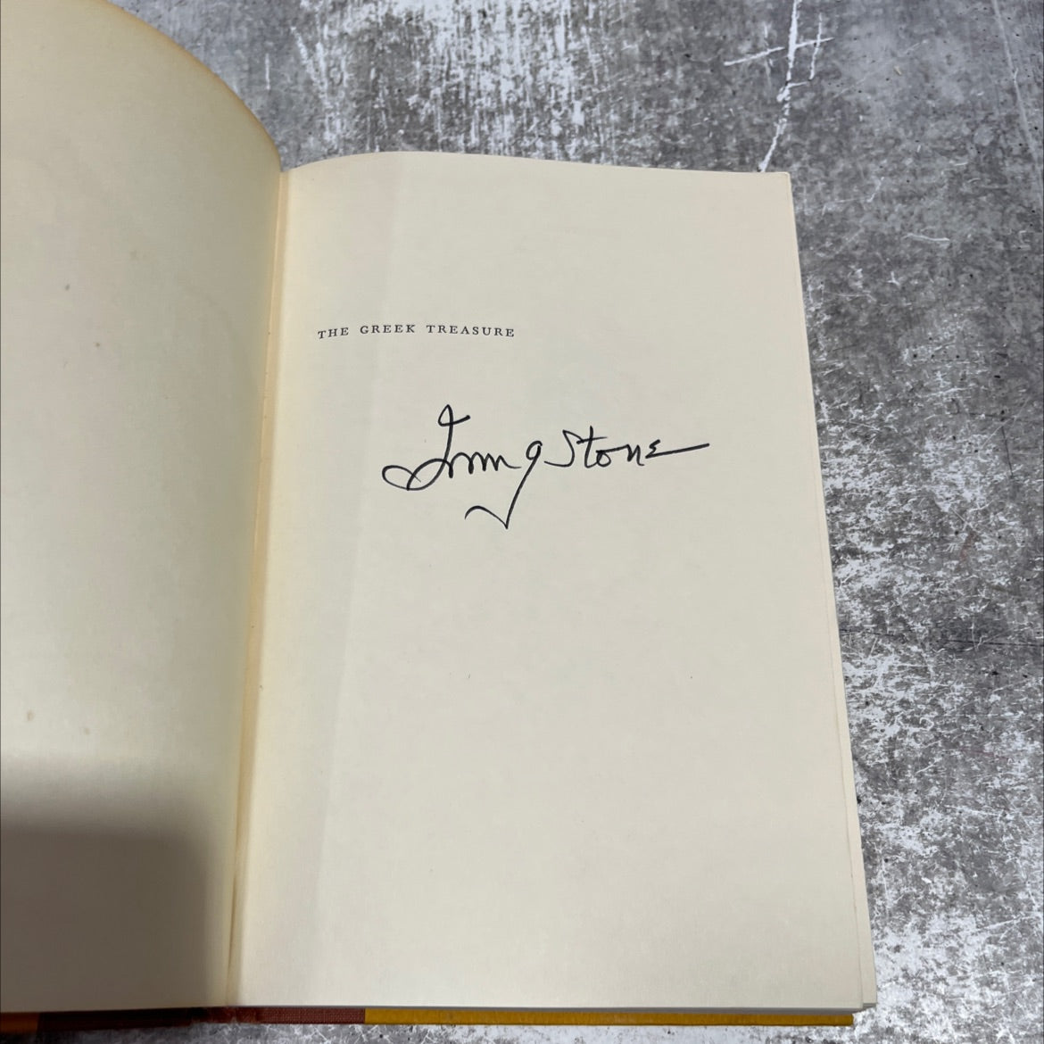 SIGNED the greek treasure book, by irving stone, 1975 Hardcover, Vintage image 4