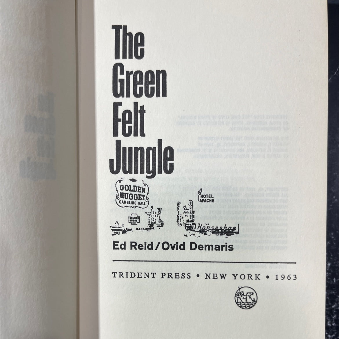 the green felt jungle book, by ed reid/ovid demaris, 1963 Hardcover image 2