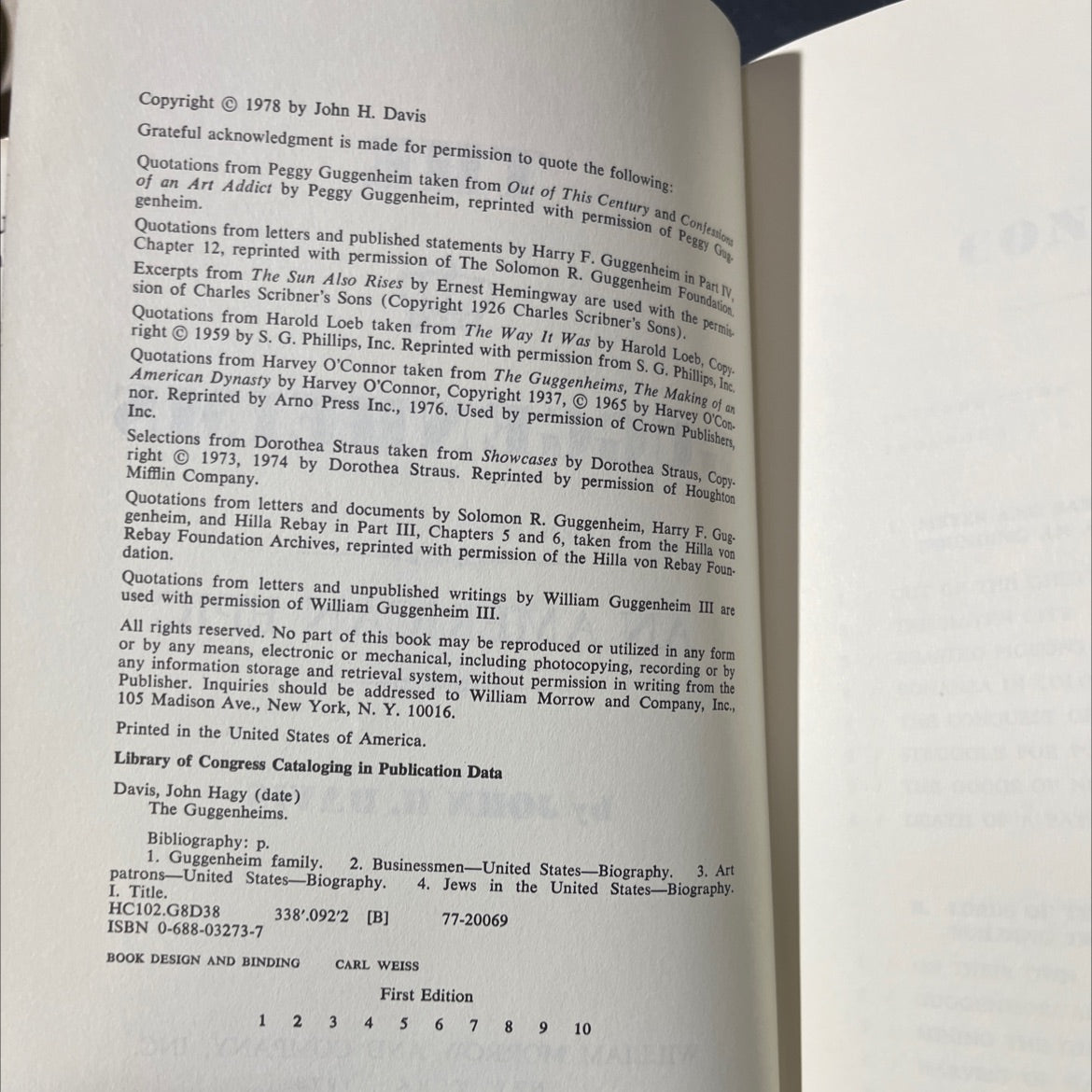 the guggenheims eims rs an american epic book, by john h. davis, 1978 Hardcover image 3