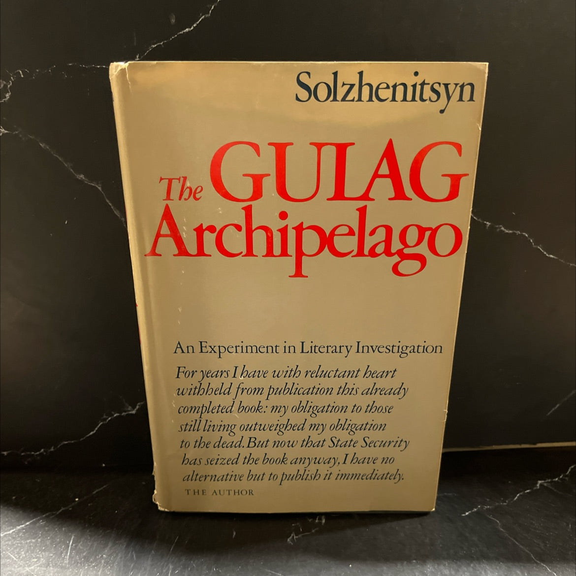the gulag archipelago 1918-1956: an experiment in literary investigation book, by aleksandr i. solzhenitsyn, 1974 image 1