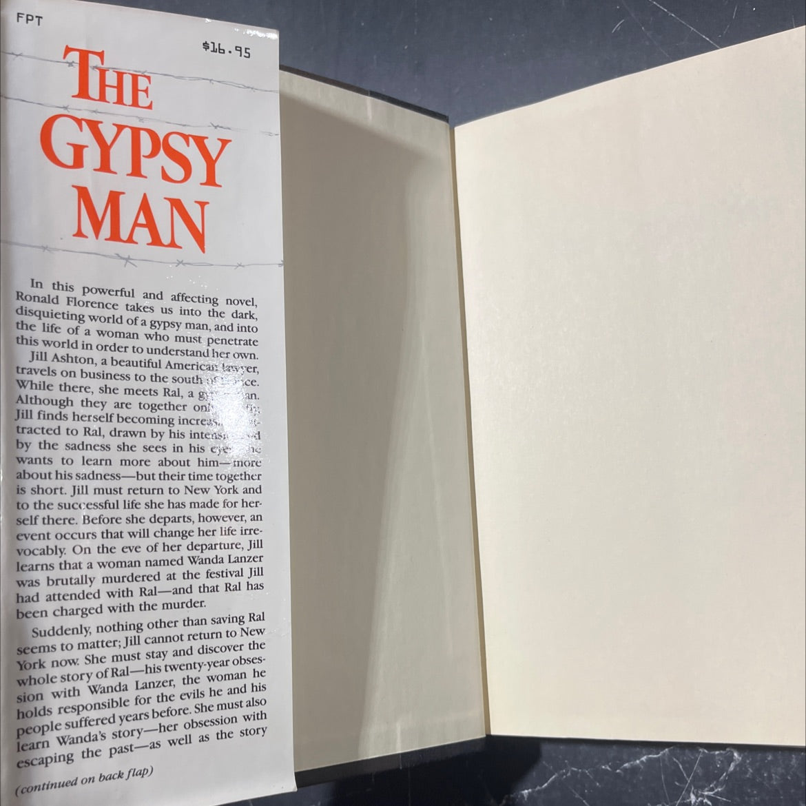 the gypsy man book, by ronald florence, 1985 Hardcover image 4