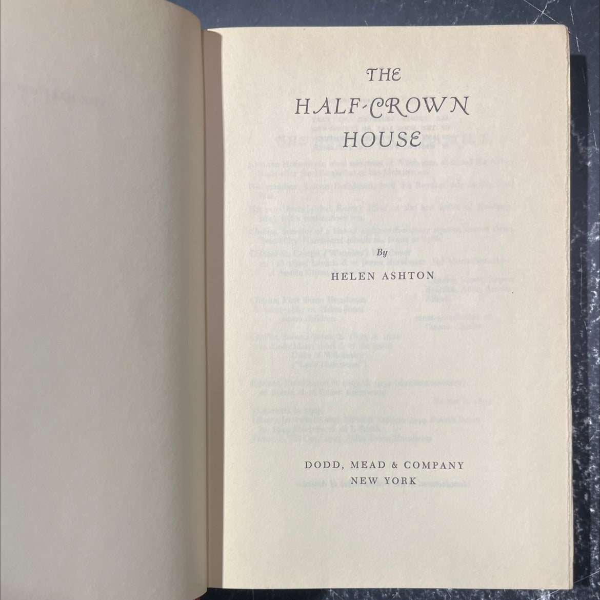 the half crown house book, by helen ashton, 1956 Hardcover image 2