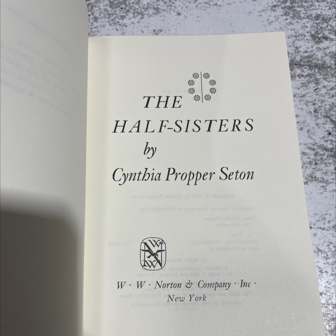 the half-sisters book, by Cynthia Propper Seton, 1974 Hardcover image 2