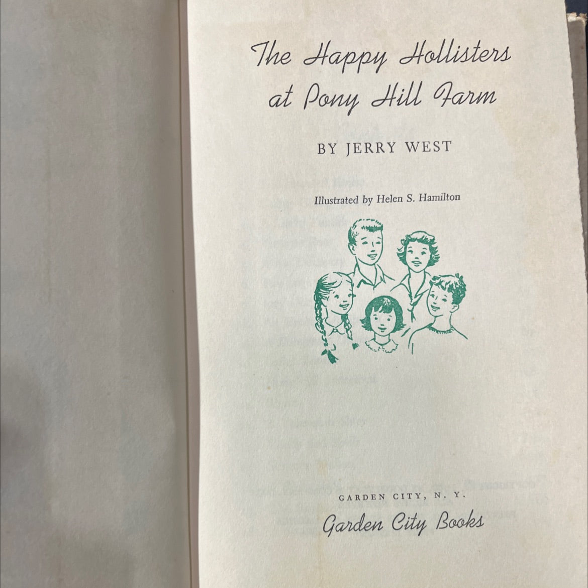the happy hollisters at pony hill farm book, by jerry west, 1956 Hardcover image 2