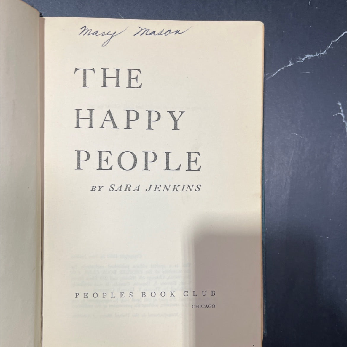 the happy people book, by sara jenkins, 1953 Hardcover image 2