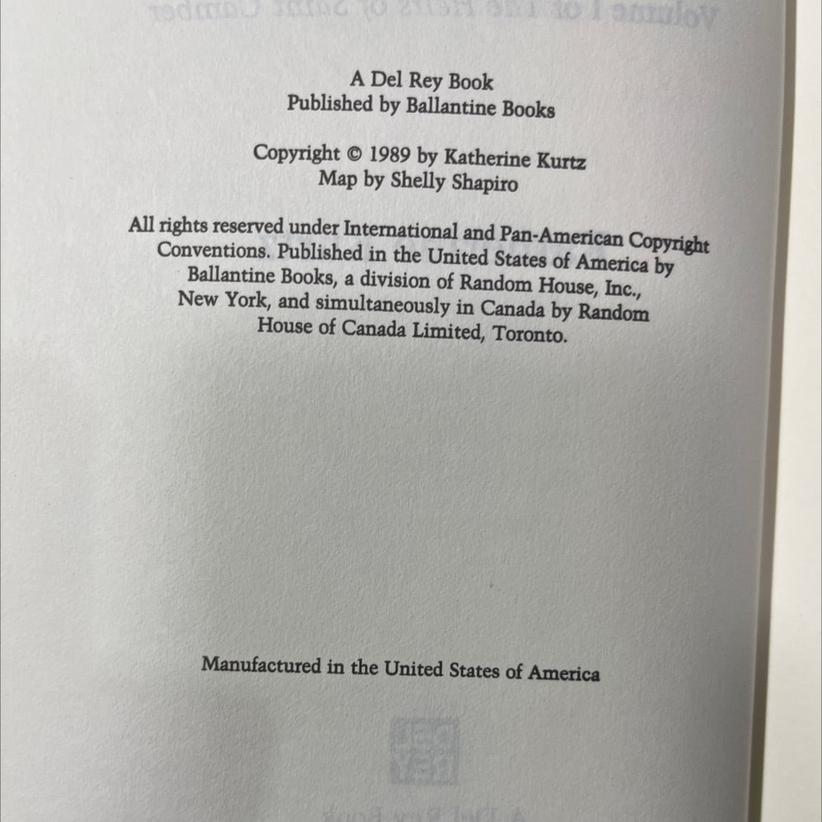 the harrowing of gwynedd book, by Katherine Kurtz, 1989 Hardcover image 3