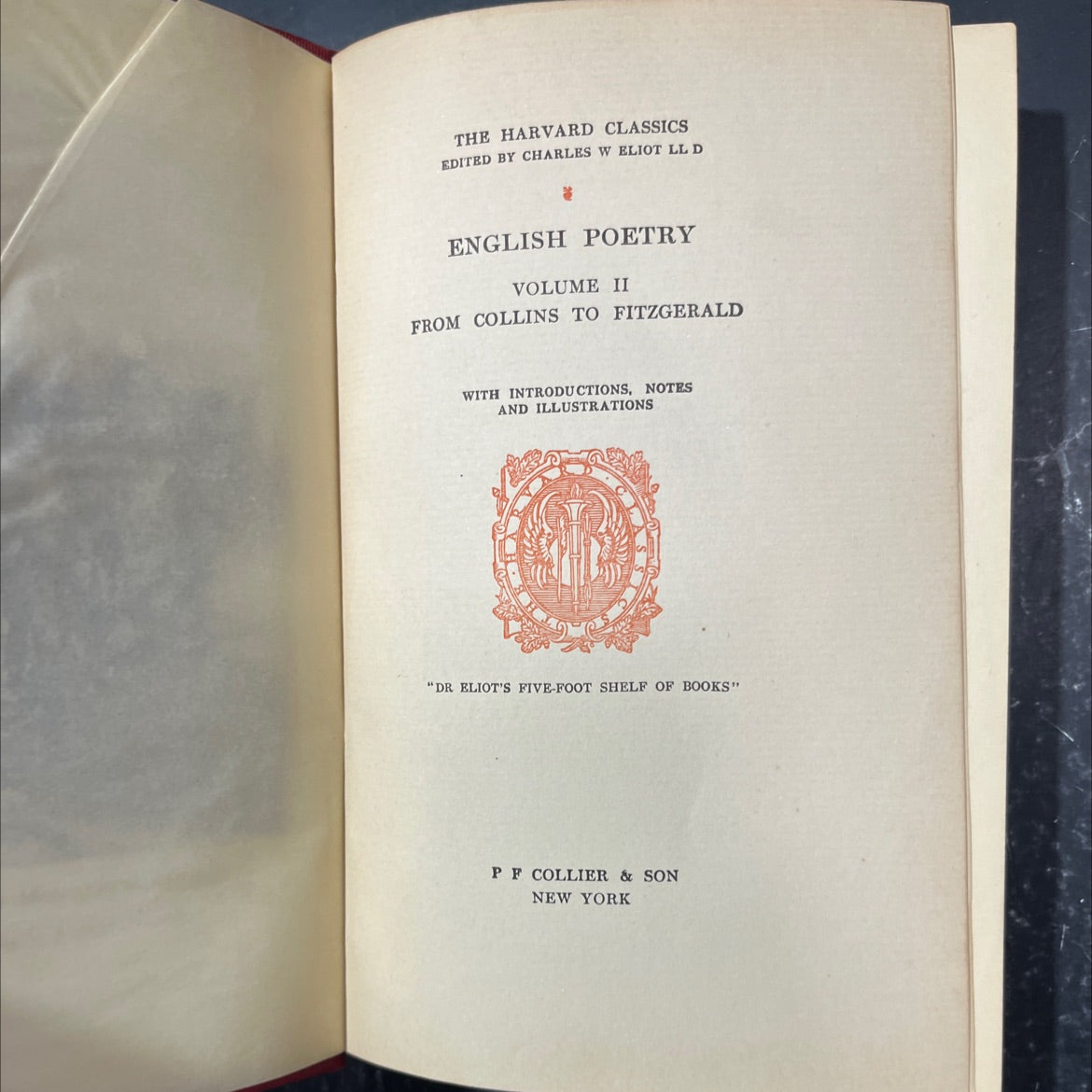 the harvard classics edited by charles w eliot ll d english poetry volume ii from collins to fitzgerald with image 2