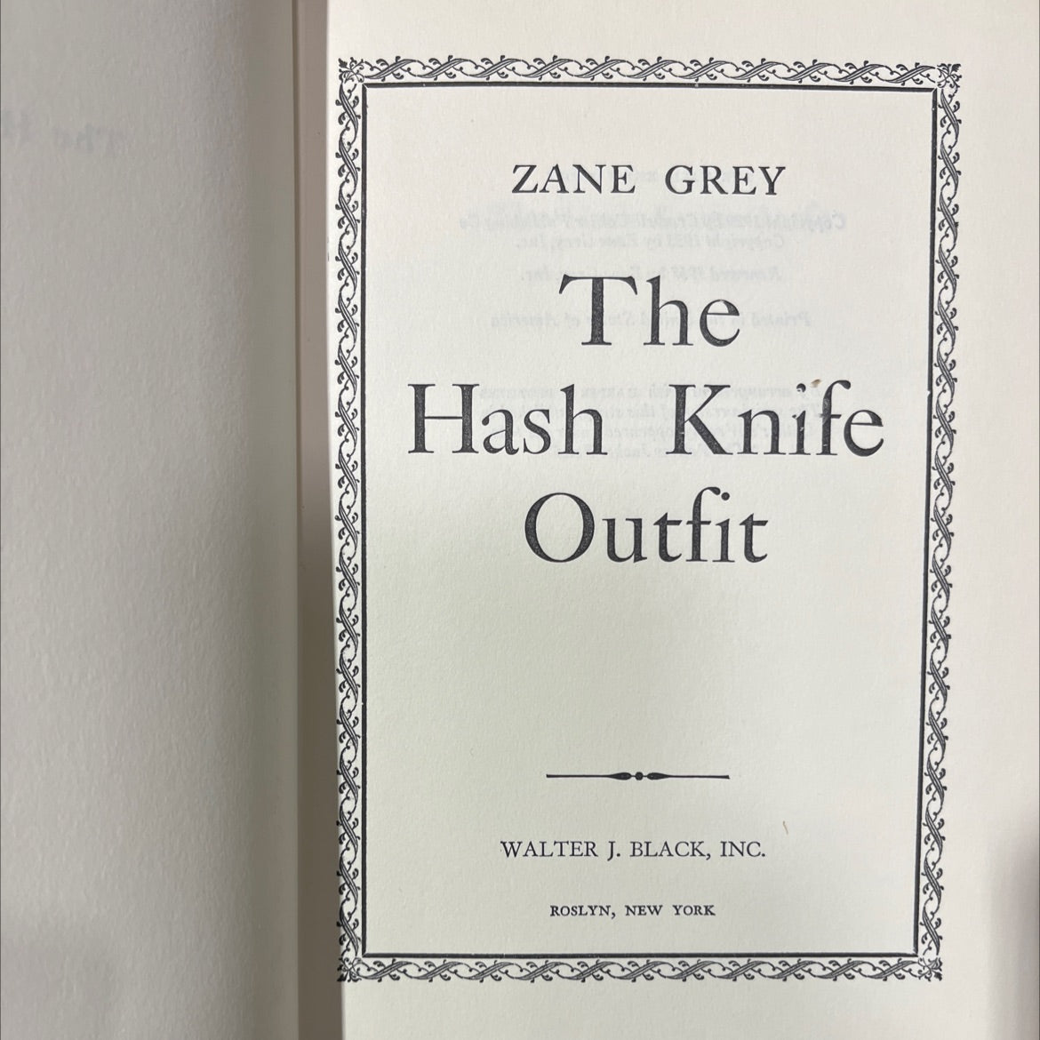 the hash knife outfit book, by zane grey, 1957 Hardcover image 2