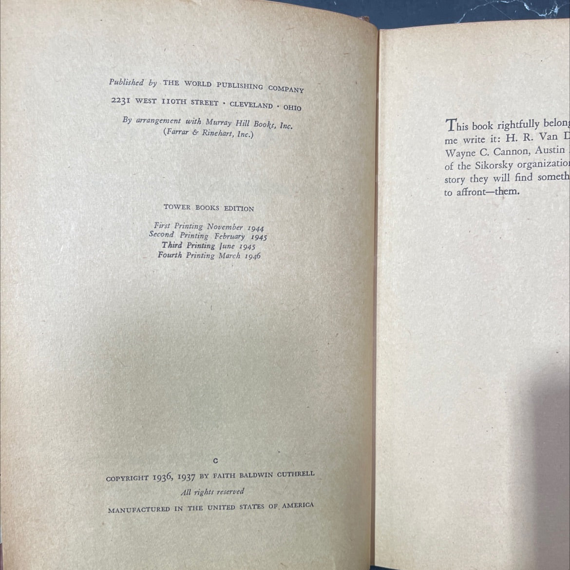 the heart has wings book, by faith baldwin, 1946 Hardcover image 3