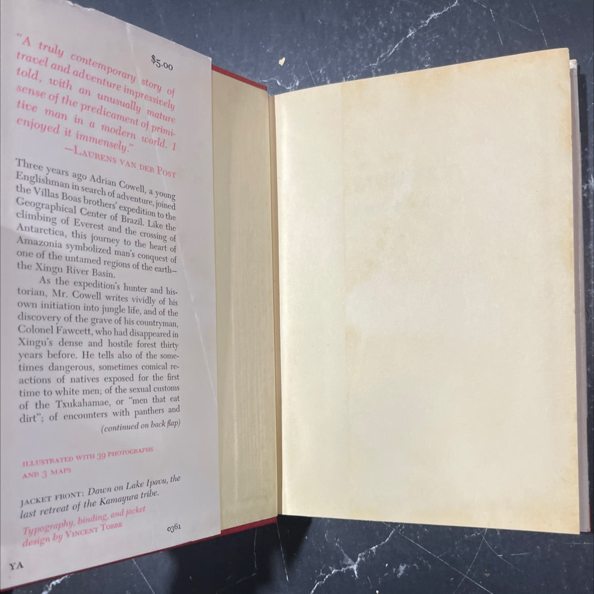 the heart of the forest book, by Adrian Cowell, 1961 Hardcover image 4