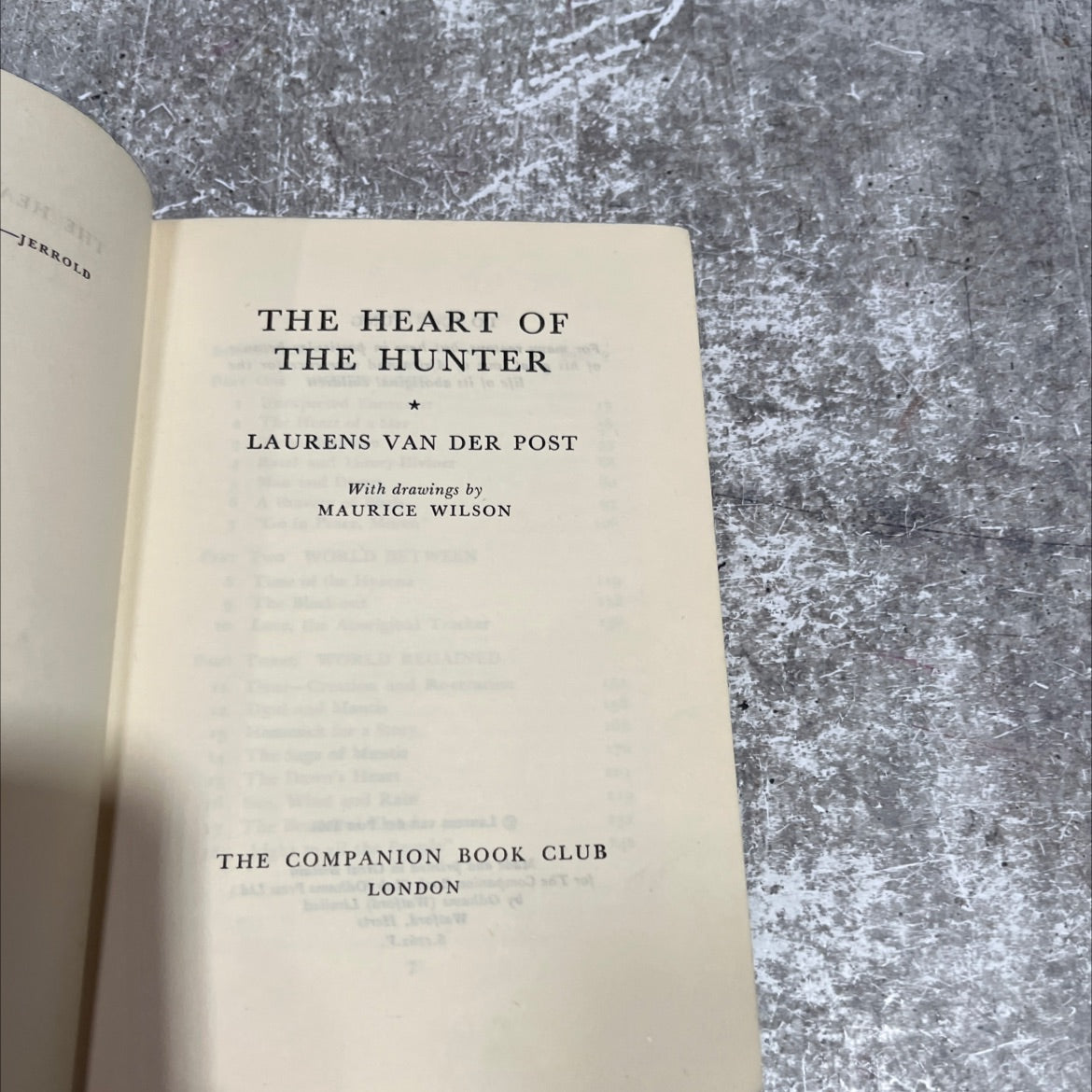 the heart of the hunter book, by laurens van der post, 1961 Hardcover image 2