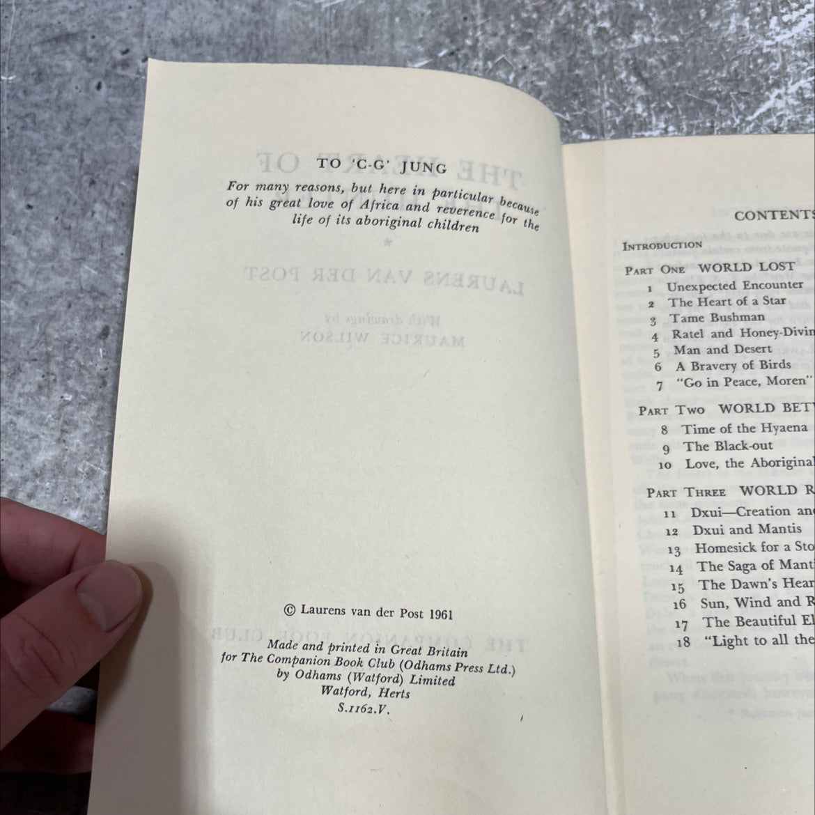 the heart of the hunter book, by laurens van der post, 1961 Hardcover image 3