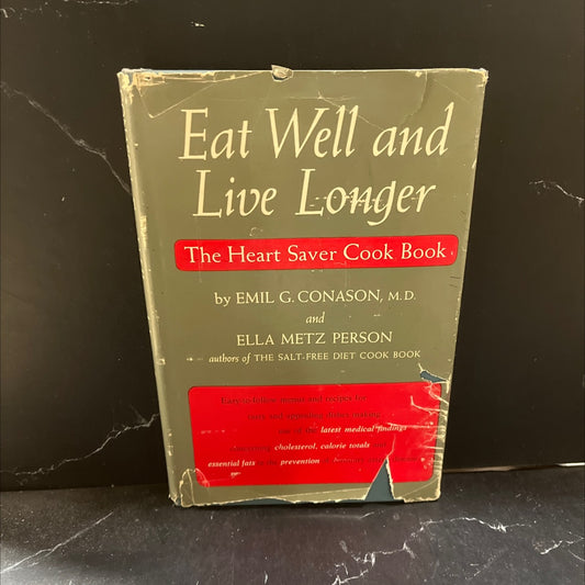 the heart-saver cook book book, by emil conason, m.d. and ella metz person, 1958 Hardcover image 1
