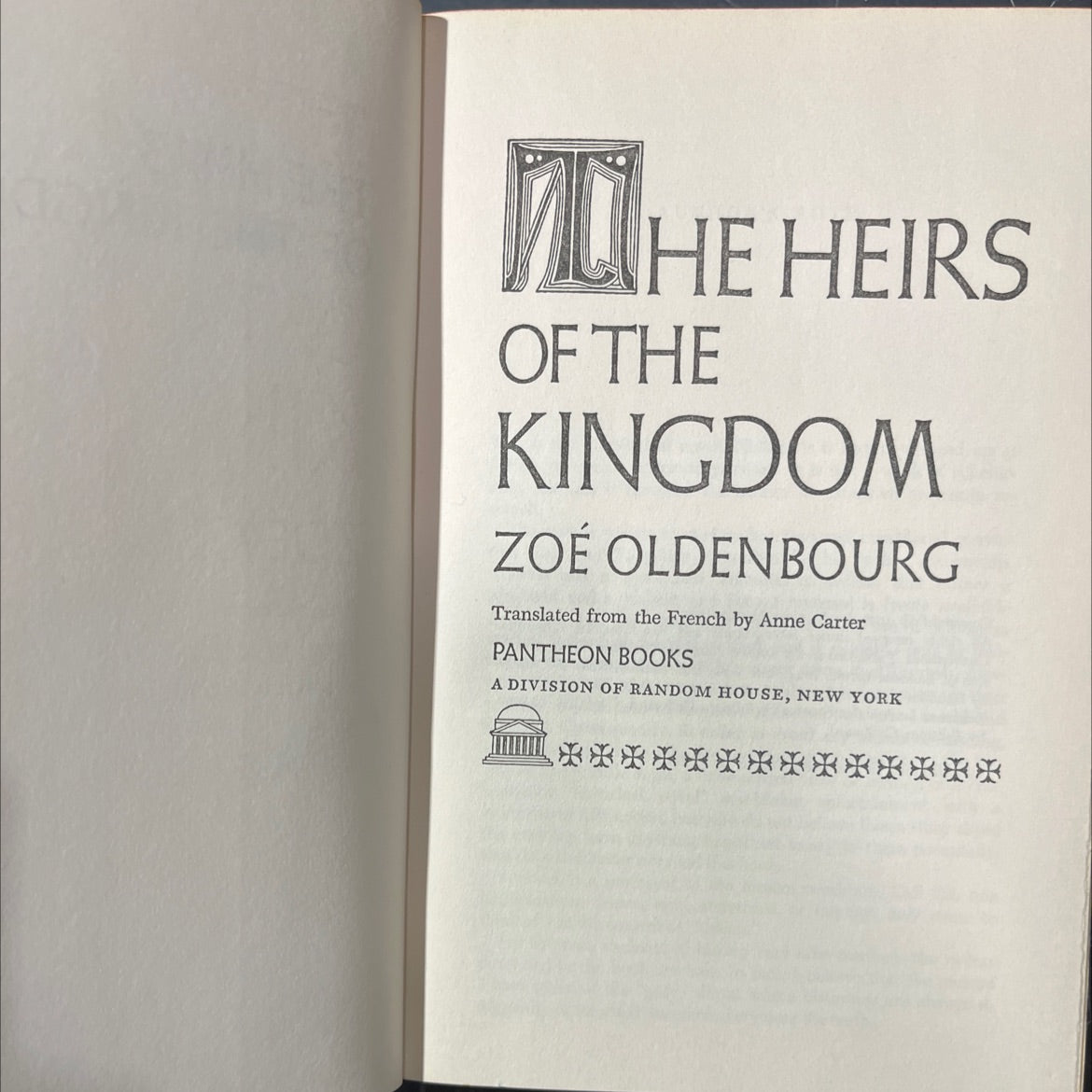 the heirs of the kingdom book, by zoé oldenbourg, 1971 Hardcover image 2
