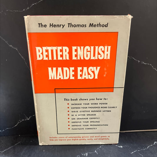 the henry thomas method better english made easy book, by Henry Thomas, Ph.D., 1954 Hardcover image 1