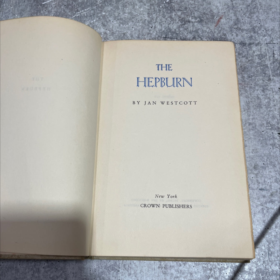 the hepburn book, by jan westcott, 1970 Hardcover image 2