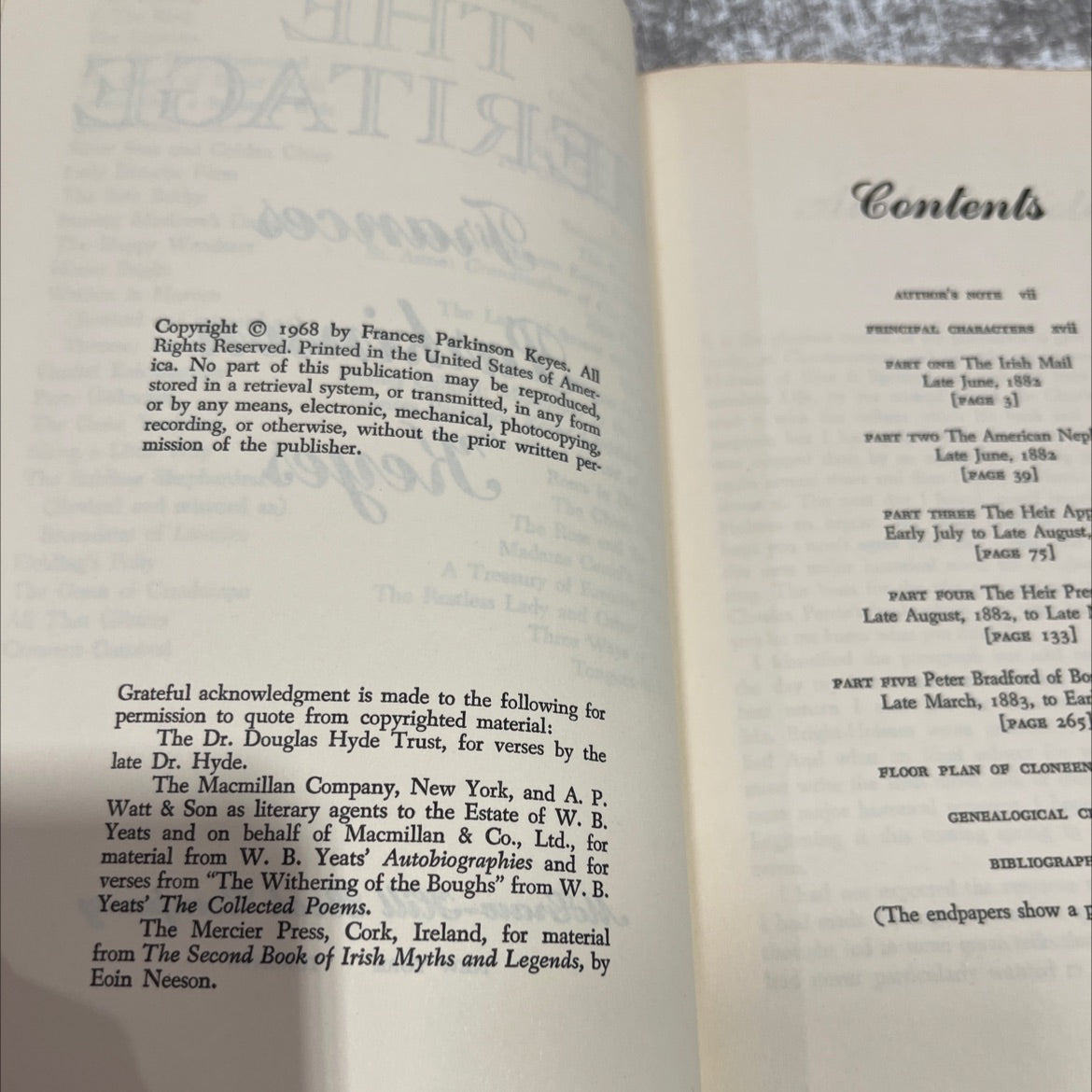 the heritage book, by frances parkinson keyes, 1968 Hardcover image 3