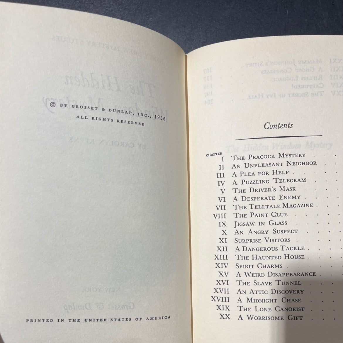 the hidden window mystery book, by carolyn keene, 1956 Hardcover image 3