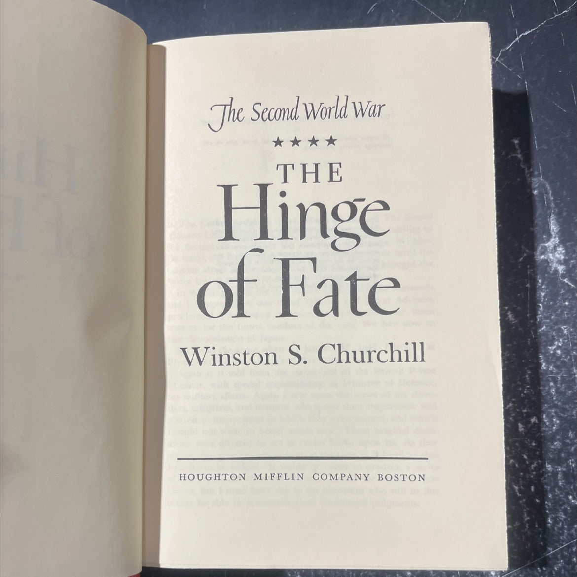 the hinge of fate book, by winston s. churchill, 1950 Hardcover image 2