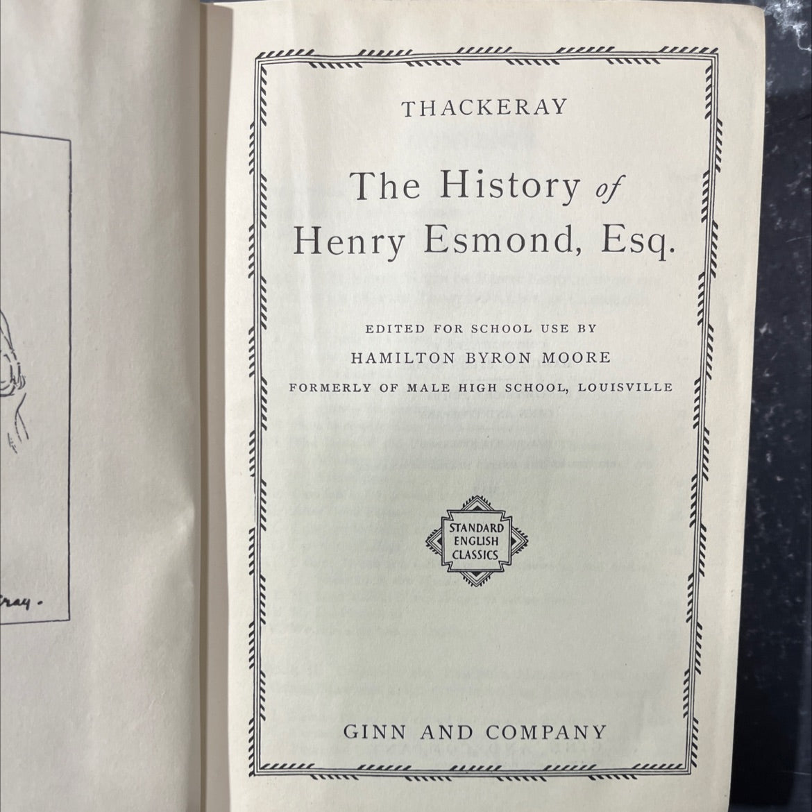 the history of henry esmond, esq. book, by william makepeace thackeray, 1924 Hardcover image 2