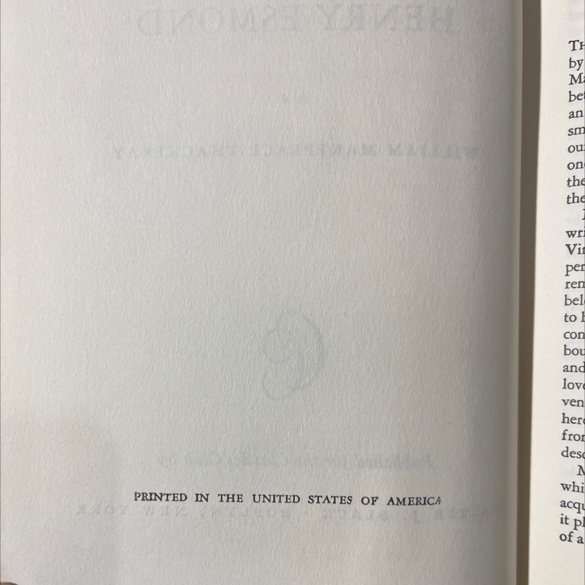 the history of henry esmond book, by william makepeace thackeray, 1970 Hardcover image 3