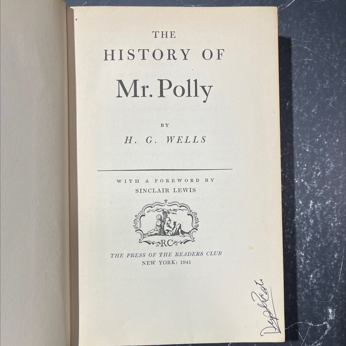 the history of mr. polly book, by h. g. wells, 1941 Hardcover image 2