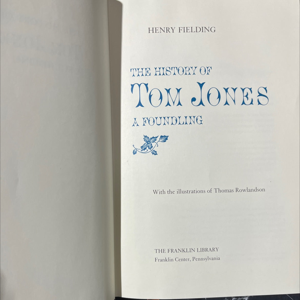 the history of tom jones a foundling book, by henry fielding, 1980 Leather image 2