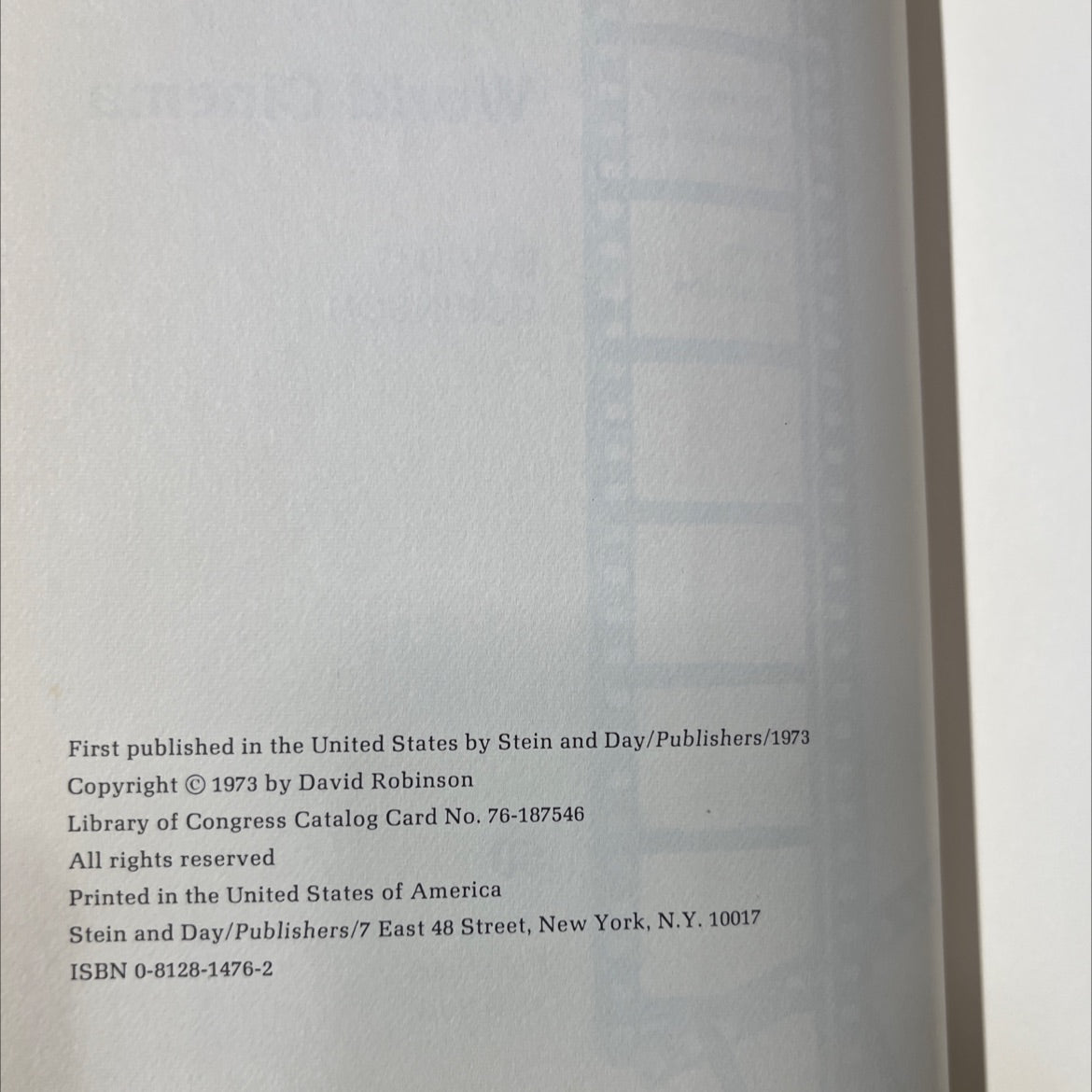 the history of world cinema book, by david robinson, 1973 Hardcover image 3