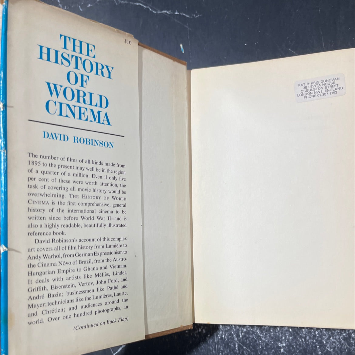 the history of world cinema book, by david robinson, 1973 Hardcover image 4