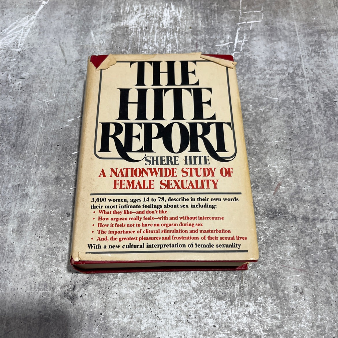 the hite report a nationwide study on female sexuality book, by Shere Hite, 1976 Hardcover image 1