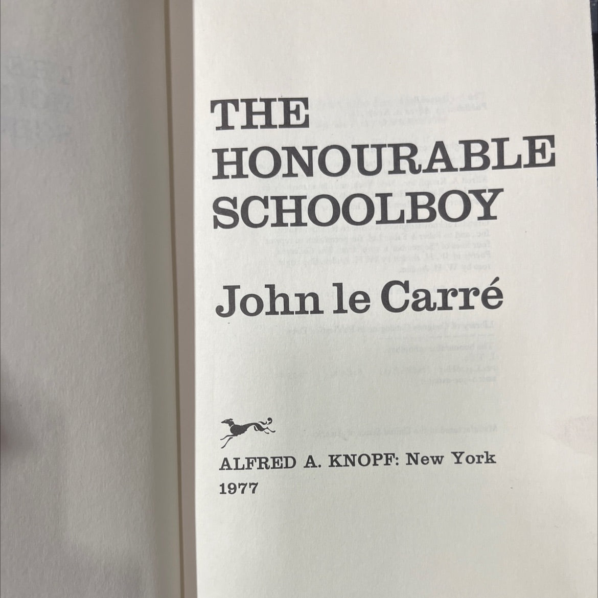 the honourable schoolboy book, by John le Carré, 1977 Hardcover image 2