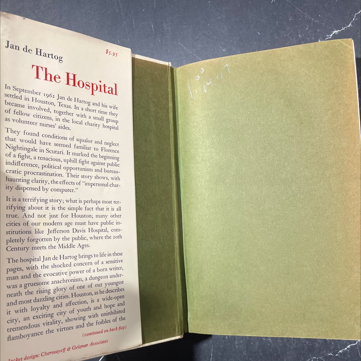 the hospital book, by jan de hartog, 1964 Hardcover image 4