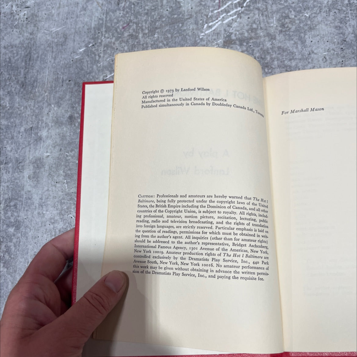 the hot l baltimore book, by Lanford Wilson, 1973 Hardcover image 3