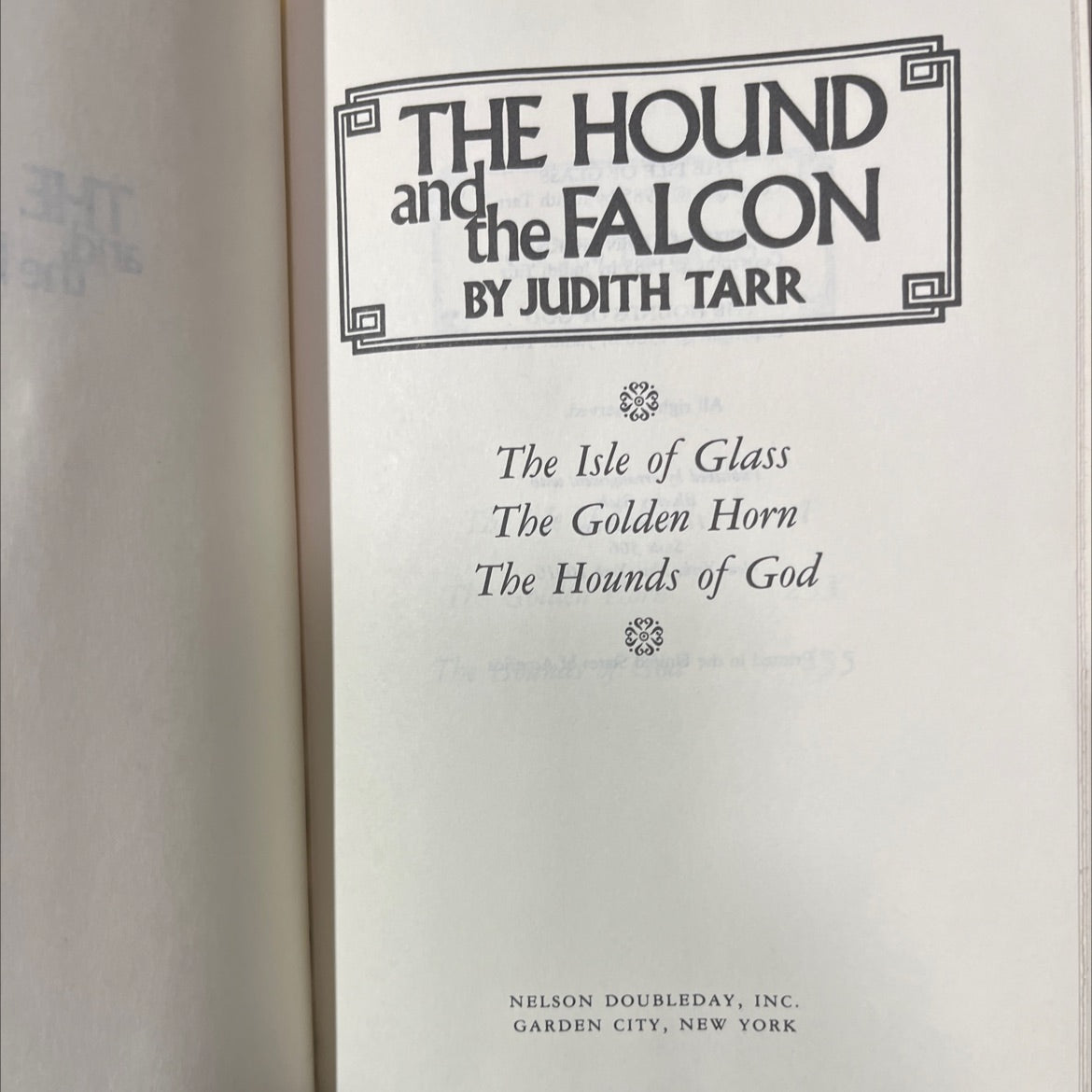 the hound and the falcon book, by judith tarr, 1986 Hardcover image 2