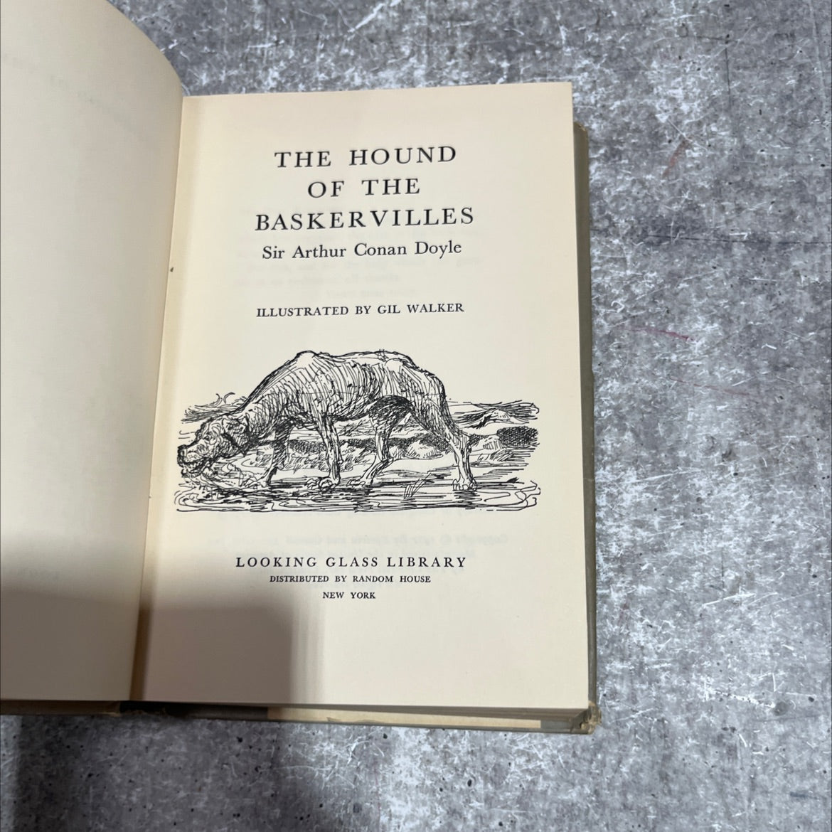 the hound of the baskervilles book, by sir arthur conan doyle, 1961 Hardcover image 2