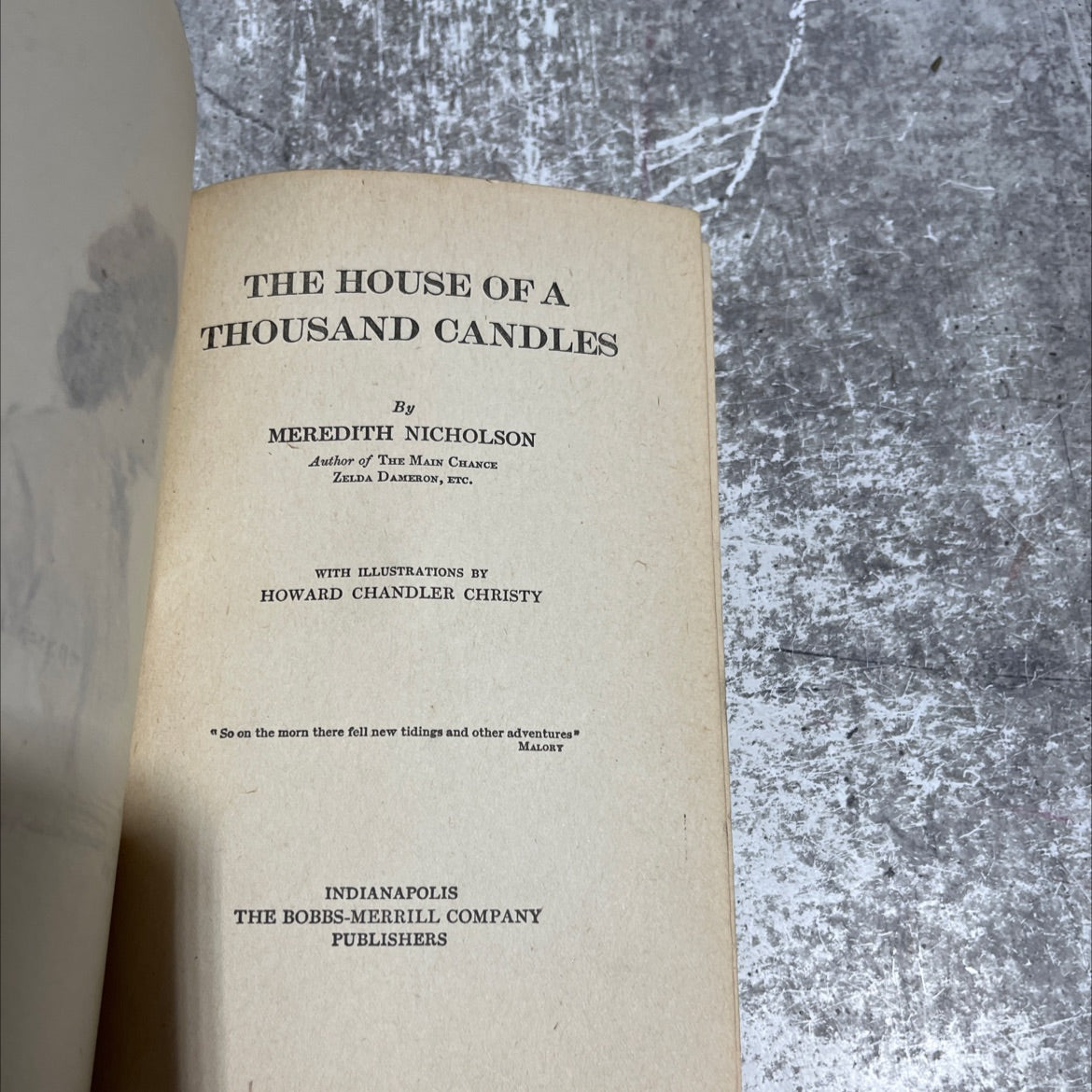the house of a thousand candles book, by meredith nicholson, 1905 Hardcover image 2
