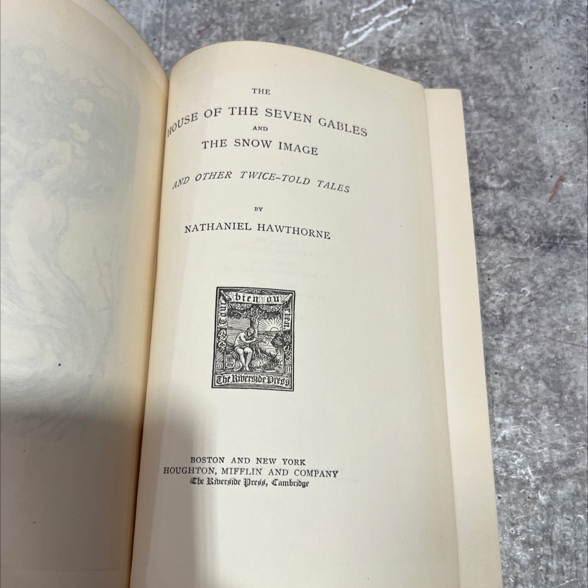 the house of the seven gables and the snow image and other twice-told tales book, by nathaniel hawthorne, 1888 Hardcover image 2