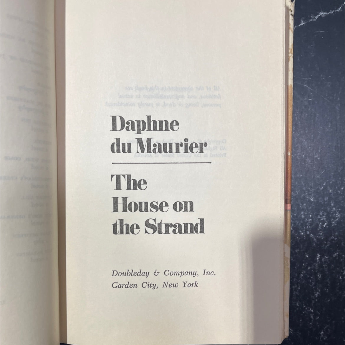 the house on the strand book, by Daphne du Maurier, 1969 Hardcover image 2