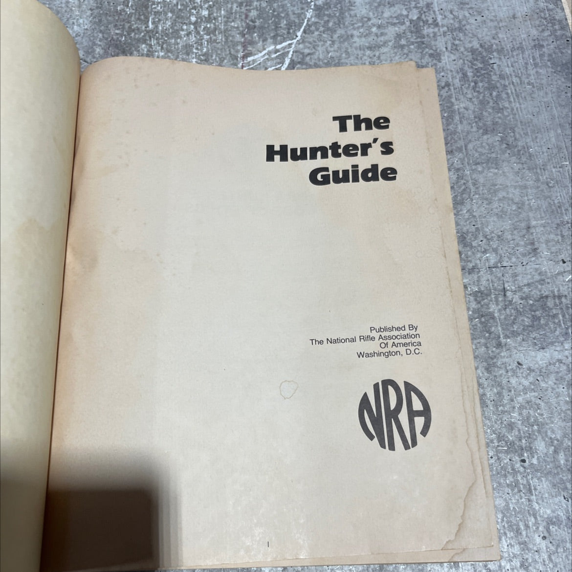 the hunter's guide book, by National Rifle Association of America, 1990 Paperback image 2