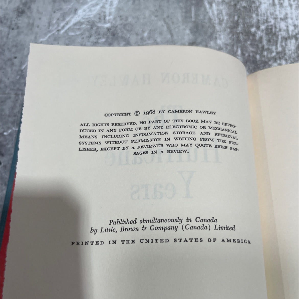 the hurricane years book, by cameron hawley, 1968 Hardcover image 3