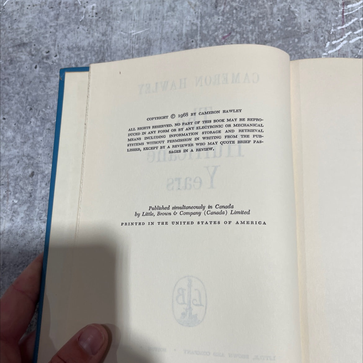 the hurricane years book, by cameron hawley, 1968 Hardcover image 3