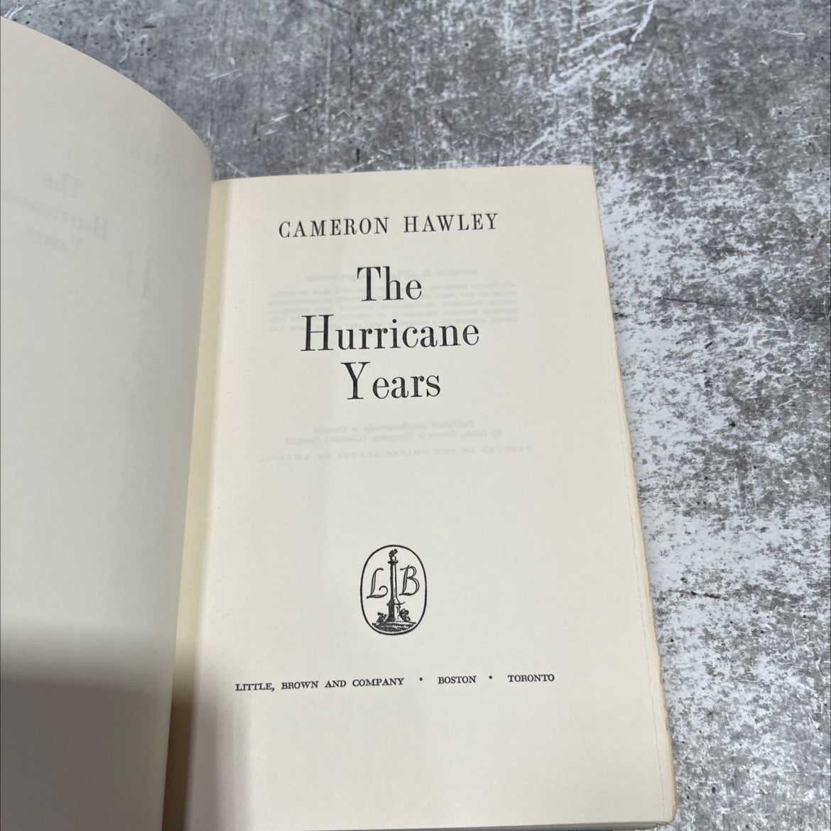the hurricane years book, by cameron hawley, 1968 Hardcover image 2