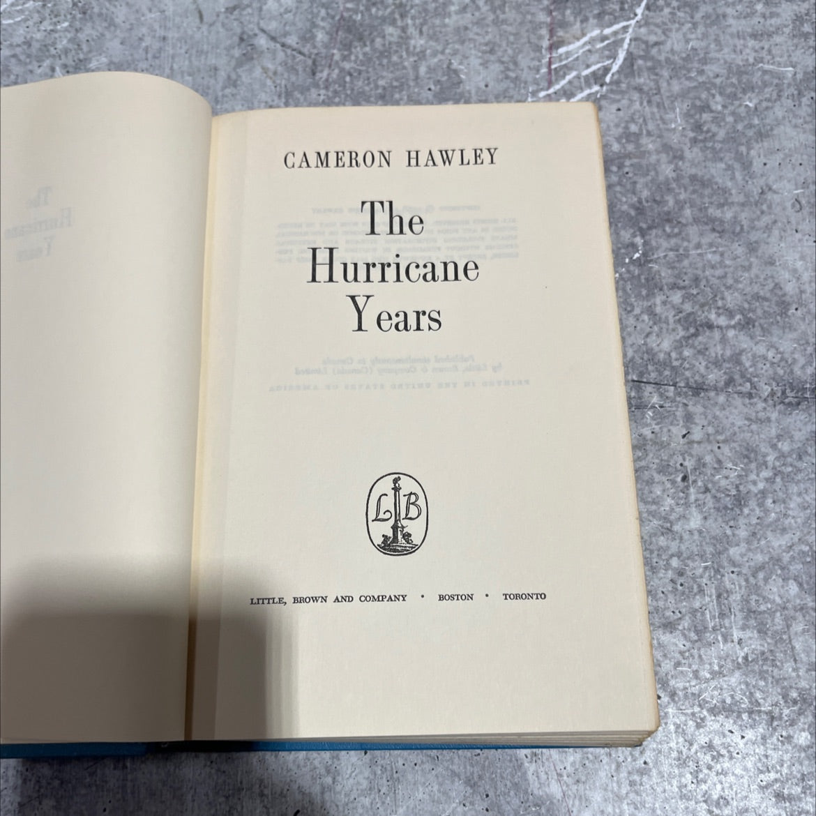 the hurricane years book, by cameron hawley, 1968 Hardcover image 2
