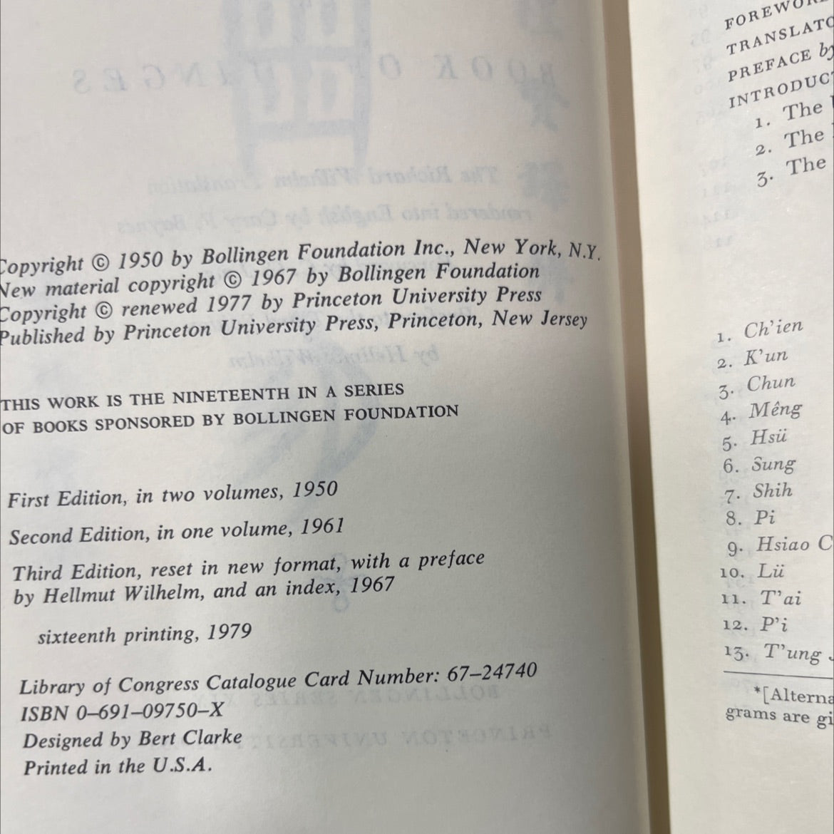 the i ching or book of changes book, by richard wilhelm, 1977 Hardcover image 3