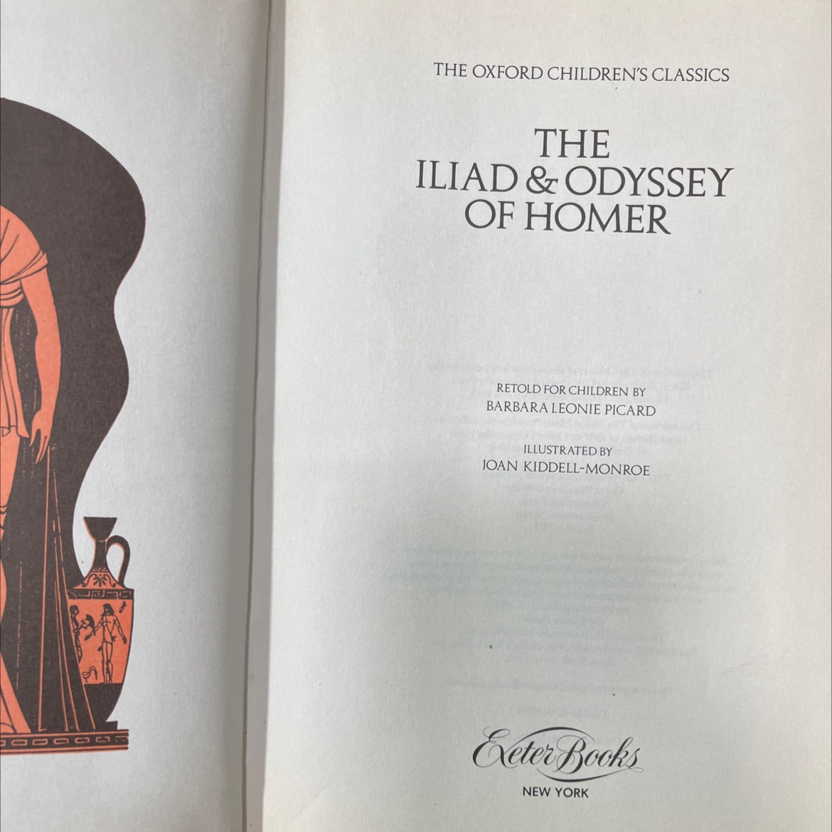 the iliad & odyssey of homer retold for children book, by barbara leonie picard, 1986 Hardcover image 2