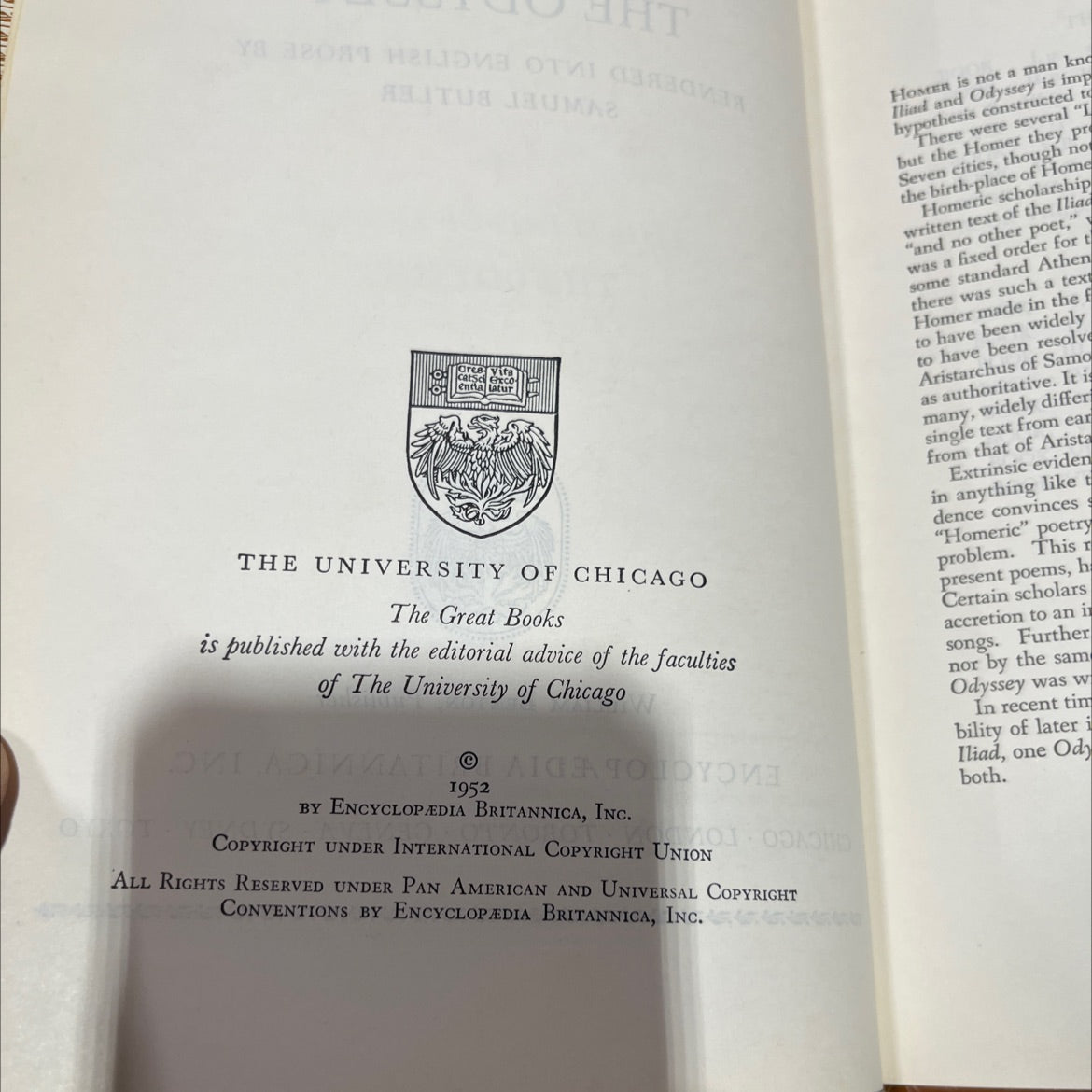 the iliad of homer and the odyssey rendered into english prose by samuel butler book, by homer, 1952 Hardcover image 3