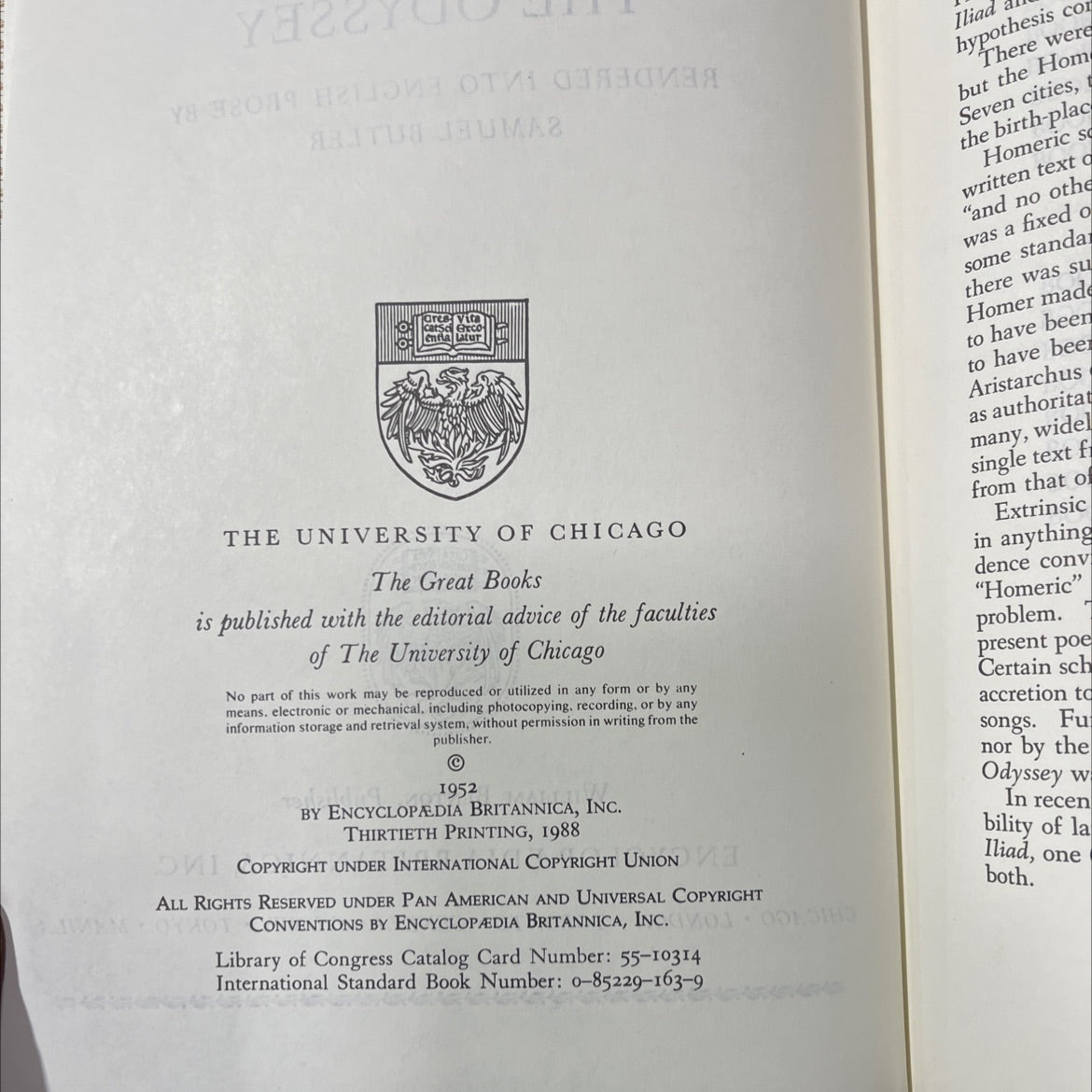 the iliad of homer and the odyssey book, by samuel butler, 1988 Hardcover image 3