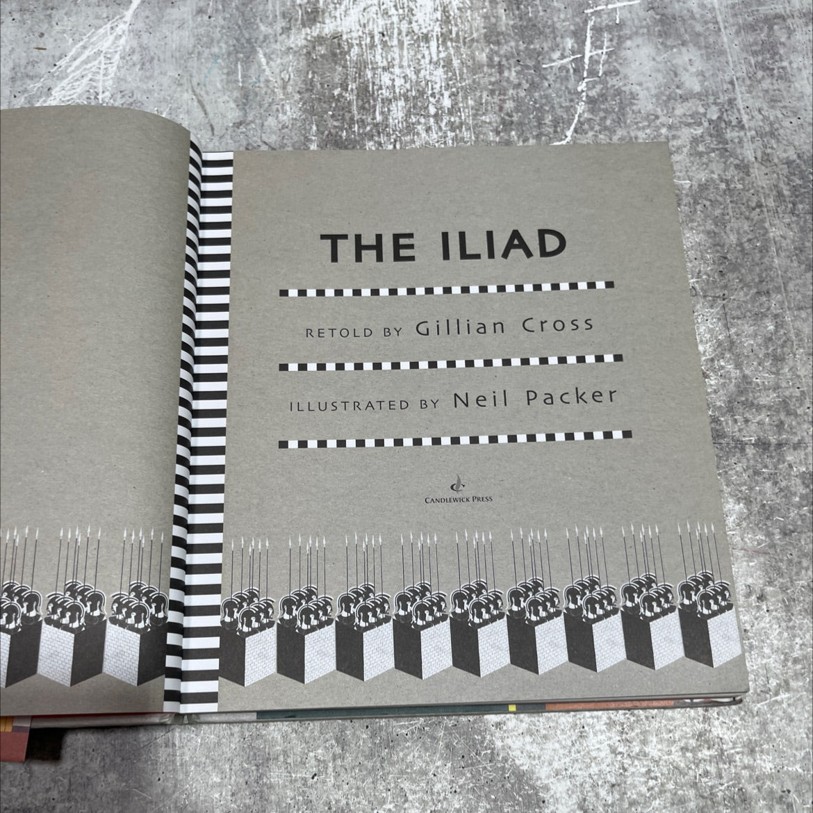 the iliad retold book, by Gillian Cross, 2023 Hardcover image 2